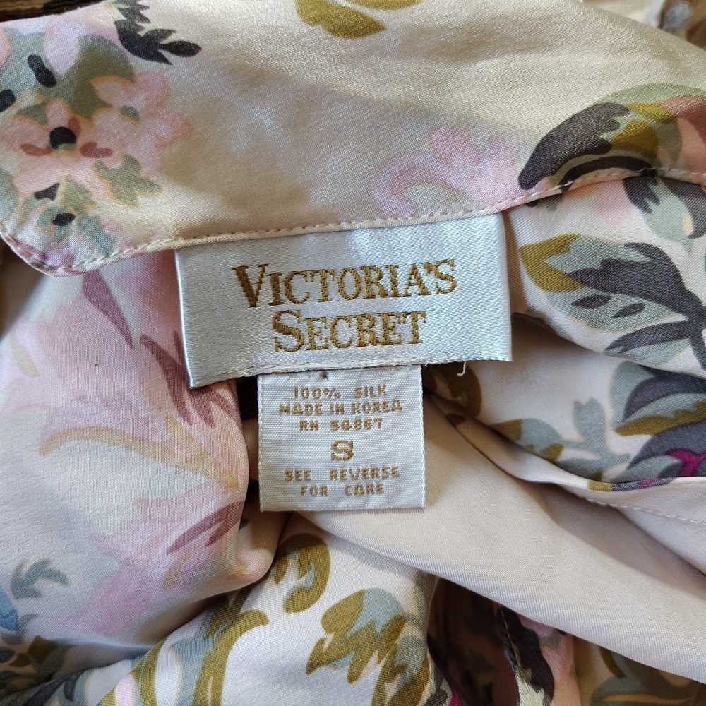 Vintage Victoria's Secret Silk Slip Dress Small Ethereal Dainty Floral Filigree - Picture 10 of 16